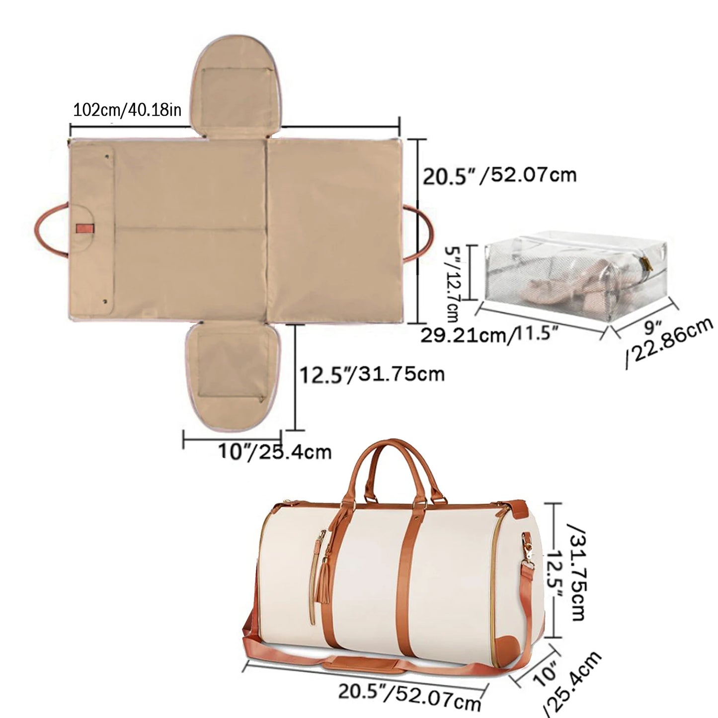 Foldable Women's Carry-on Bag