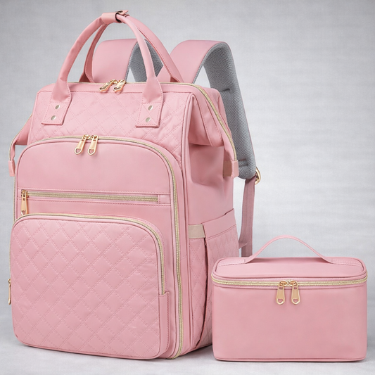 Glam Tote Bag: Quilted Lunch Backpack With Laptop Storage